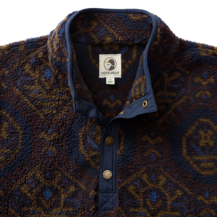 Pineview Fleece 1/4 Snap Pullover (Deep Navy)
