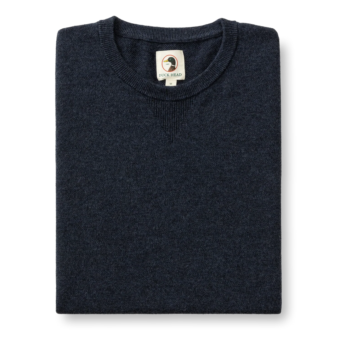 Henson Merino Crewneck Sweater  (Navy Heather)