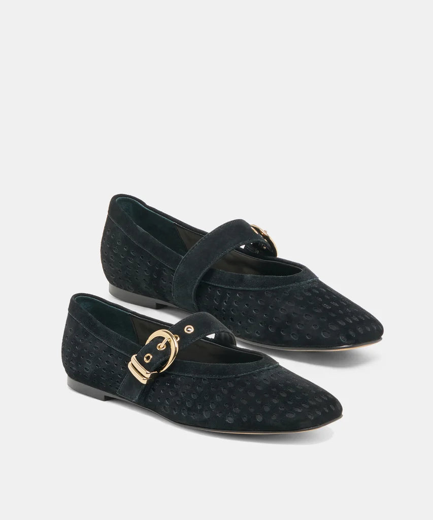Mikela (Onyx Perforated Suede)