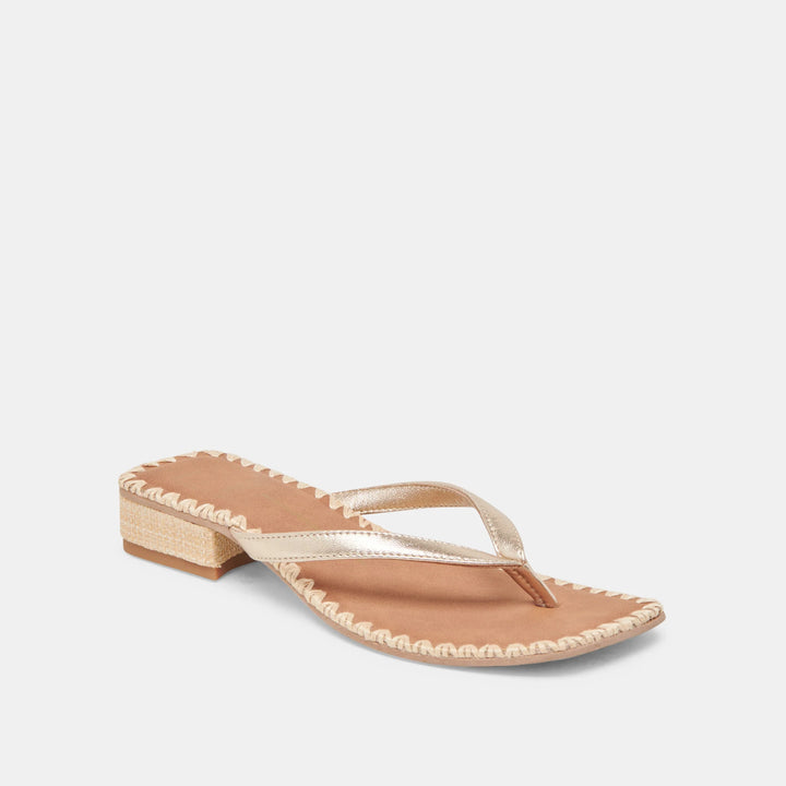 Barty Sandal (Gold Metallic Leather)