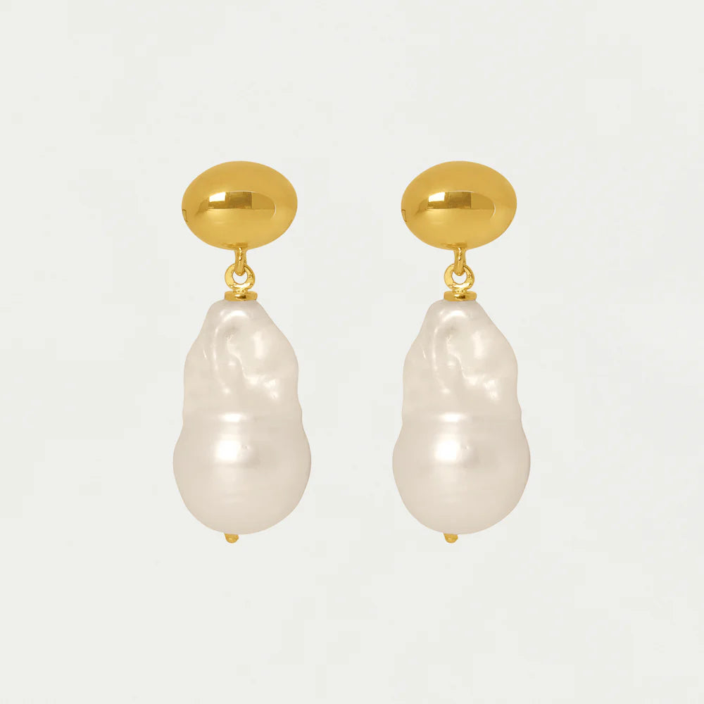 Florence Droplet Earring (Gold/Baroque/Pearl)