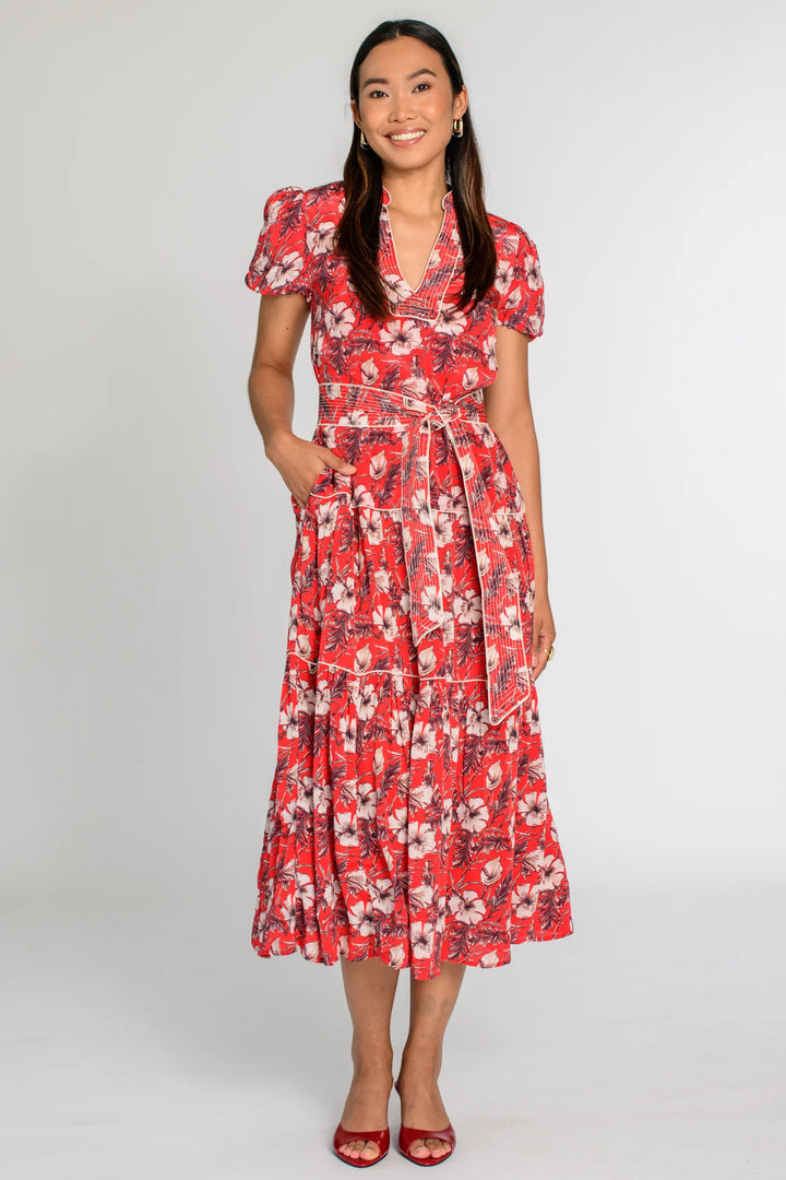 Lila Dress (Tropicalia Scarlet)