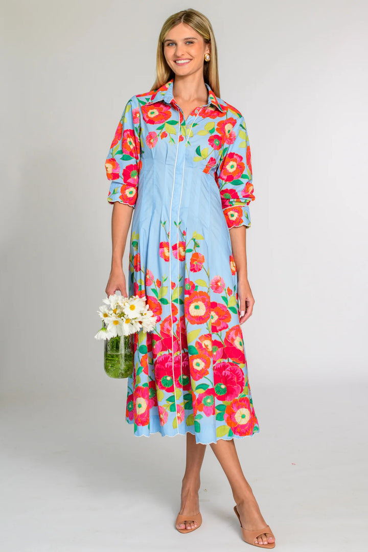 Carter Dress (Poppy Patch Blueberry)