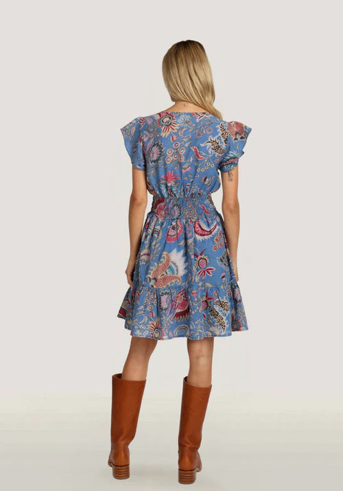 Laurel Ruffle Dress (Blue)