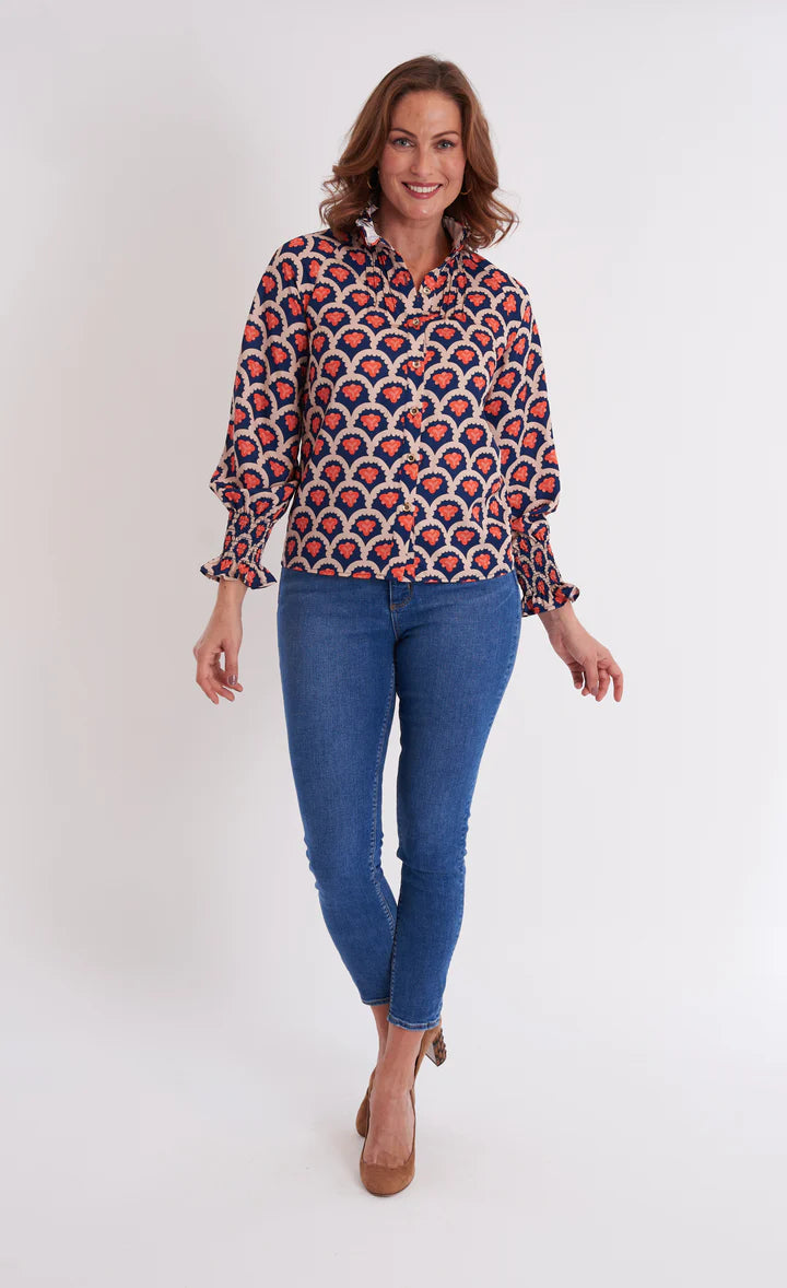 Plato Blouse (Camber Naval Blue)