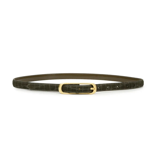 The Aya Belt (Olive Croc)