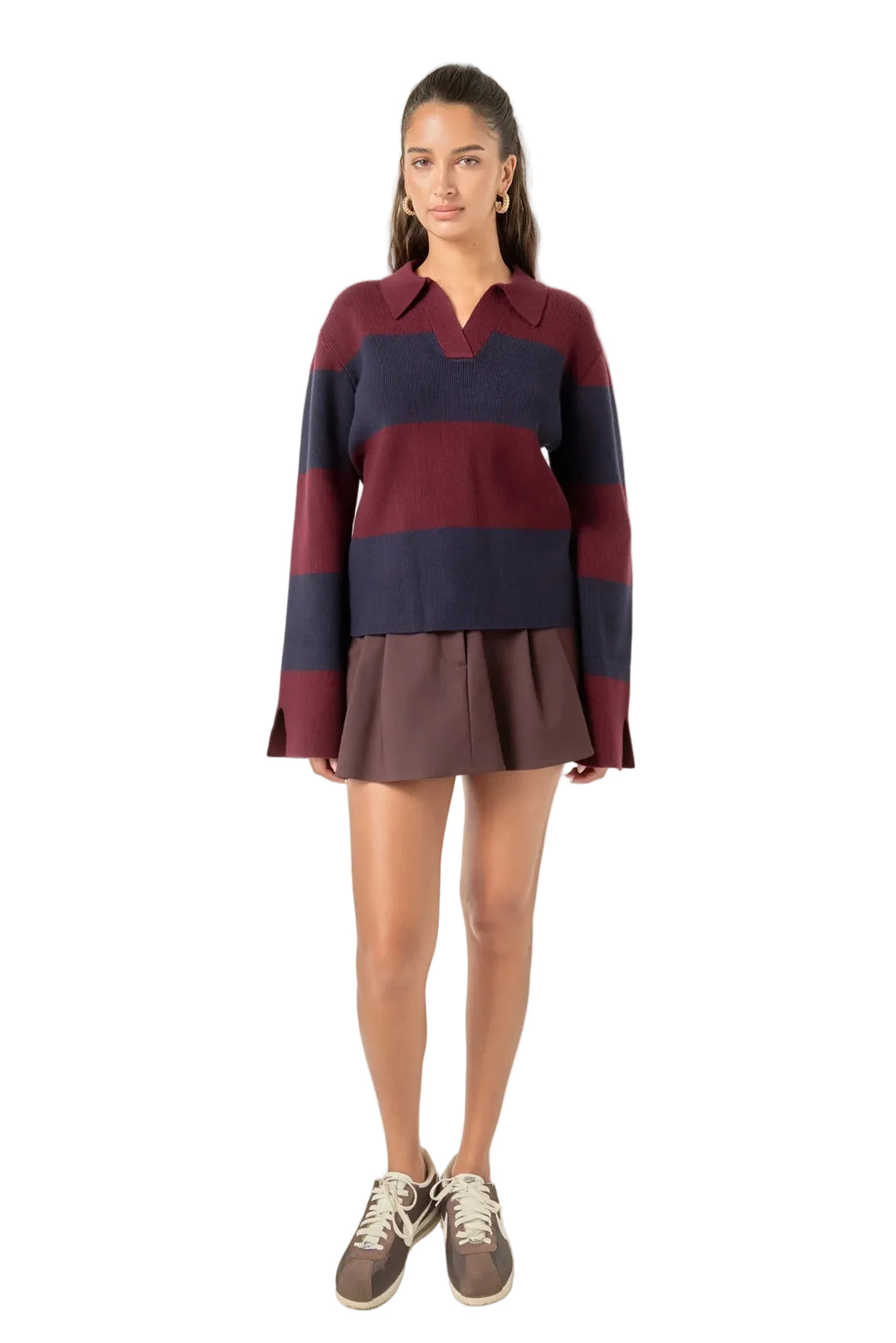 Top (Burgundy/Blue)