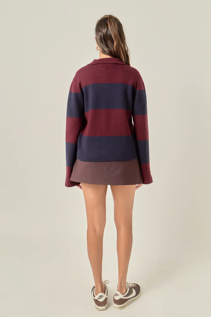 Top (Burgundy/Blue)