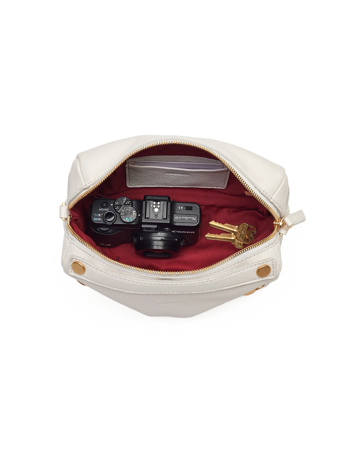 Evan Crossbody Small (Calla Lilly White/Brushed Gold)