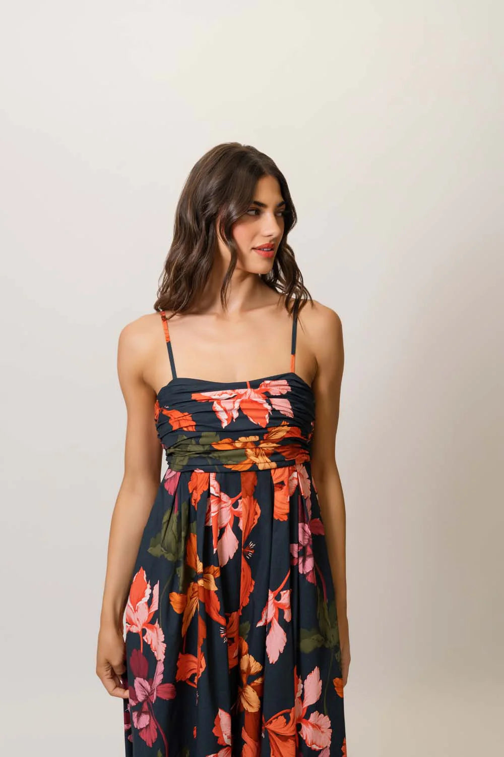 Ottie Jumpsuit (Navy Multi Sketched Iris)