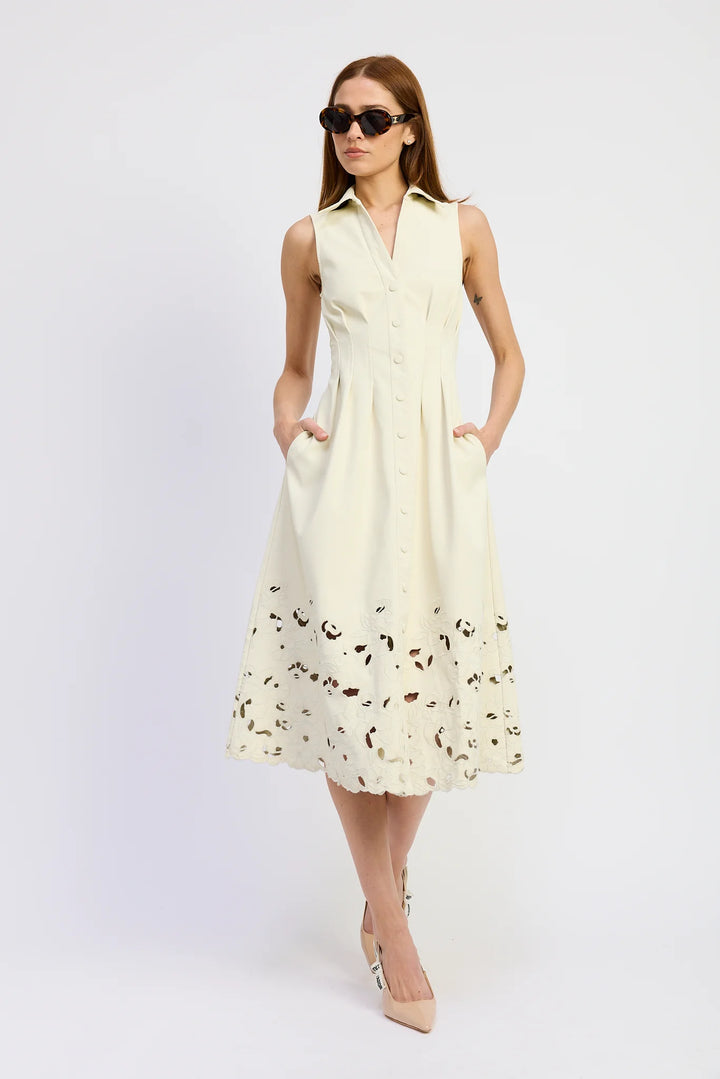 Alitzel Midi Dress (Ivory)