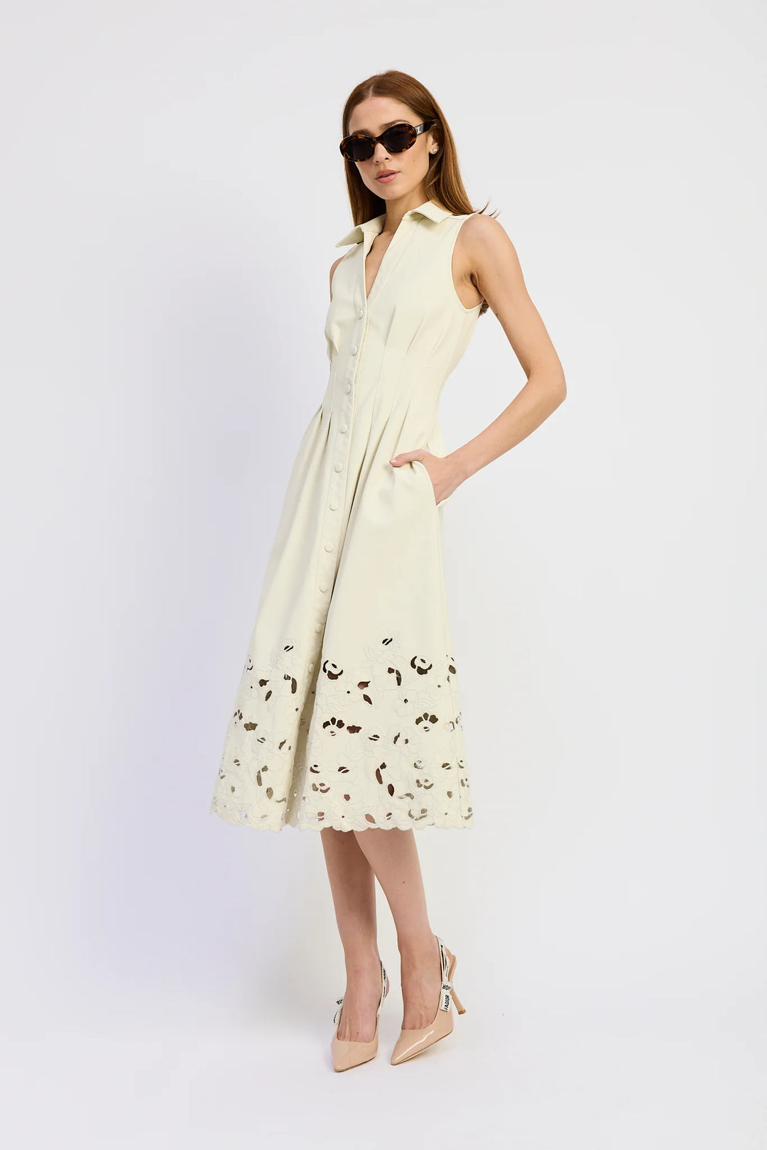 Alitzel Midi Dress (Ivory)