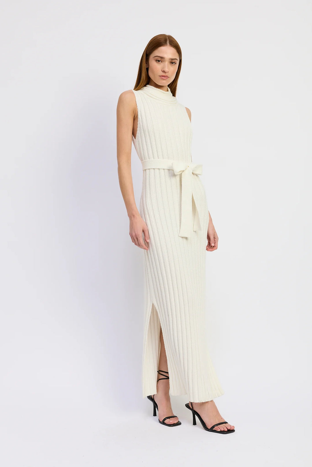 Stenson Maxi Sweater Dress (White)