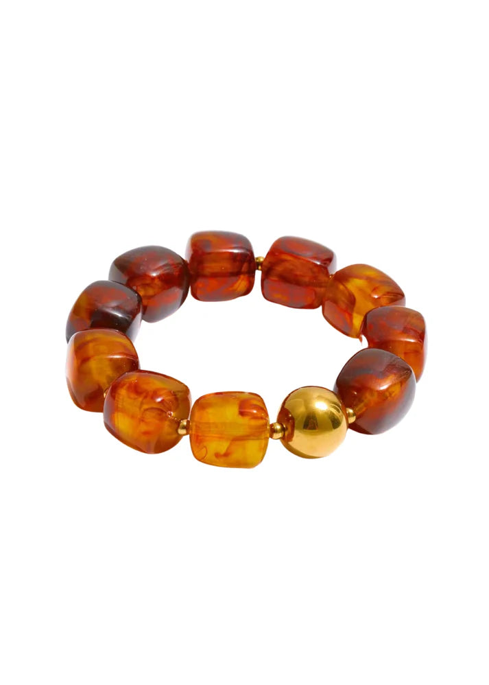Martha Stretchy Bracelet (Brown)