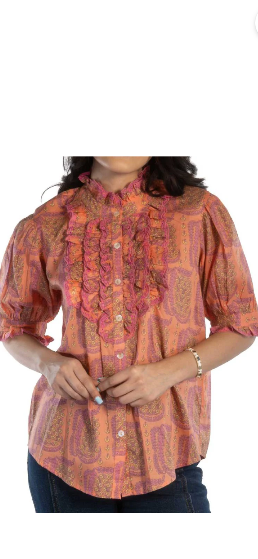 Eyelet Ruffled Shirt (CRL)