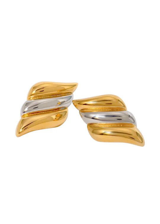 Two Tone Wren Studs