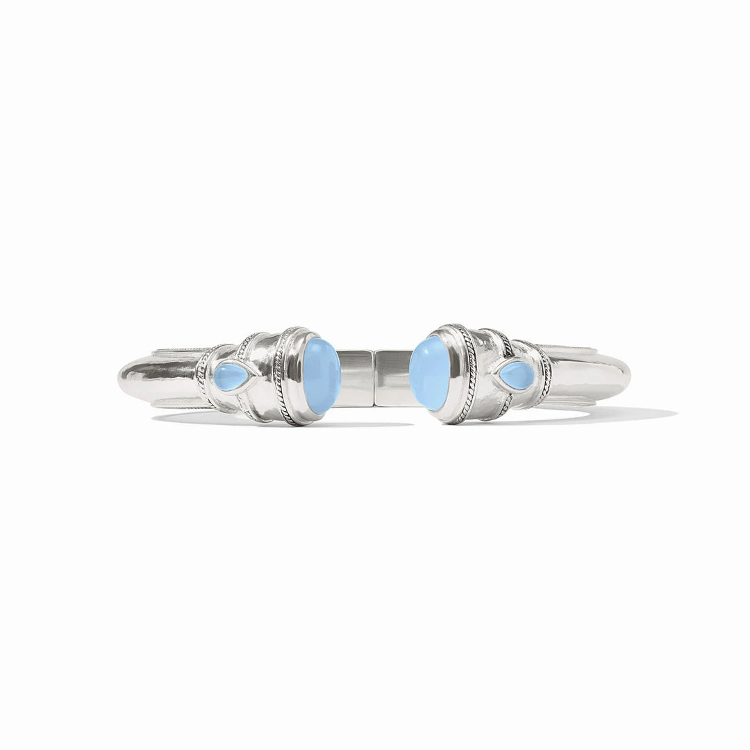 Cannes Demi Cuff Regular (Silver/Chalcedony Blue)