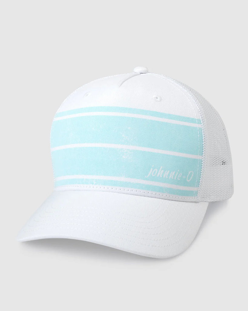Blue Stripe Hat (White)