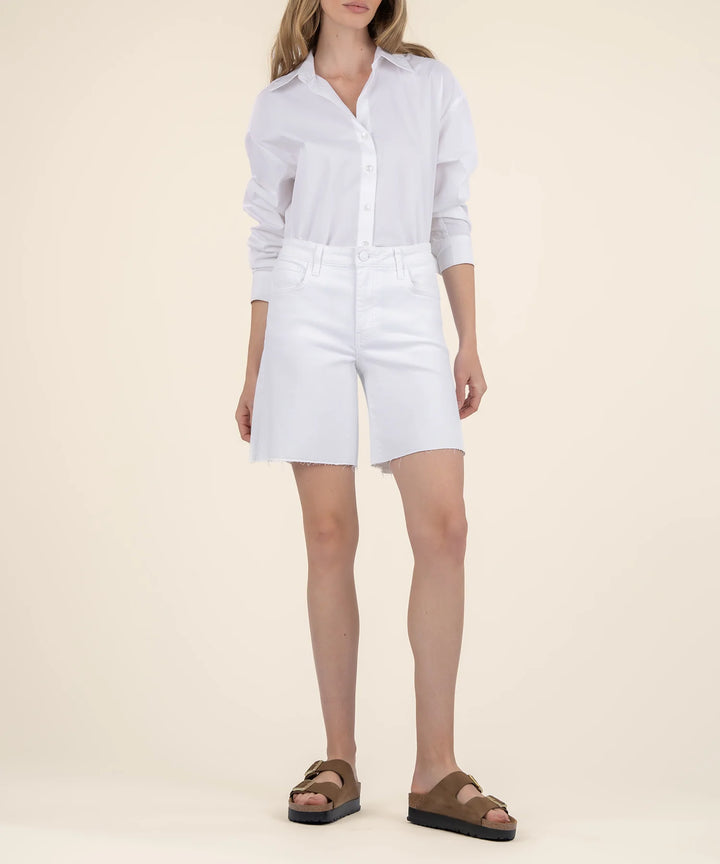 Hailey High Rise Bermuda (Optic White)