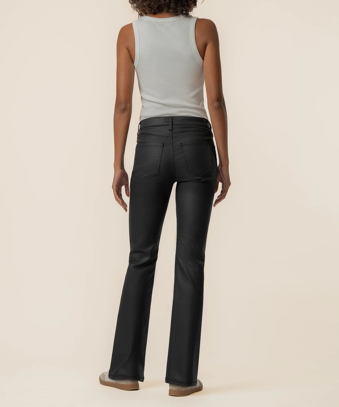 Kelly High Rise Kick Flare Inset Leg (Matte Black)