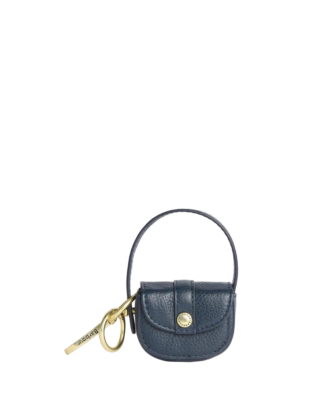 Leather Mini Elm Bag Charm (Navy)