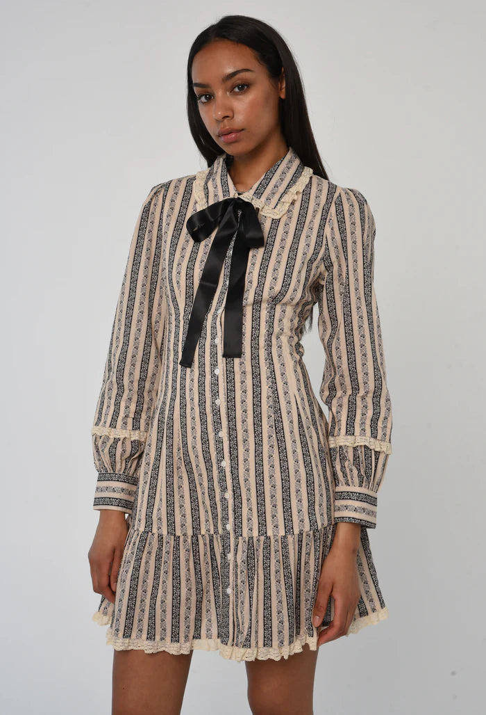 Marketa Dress (Clara Stripe Print)
