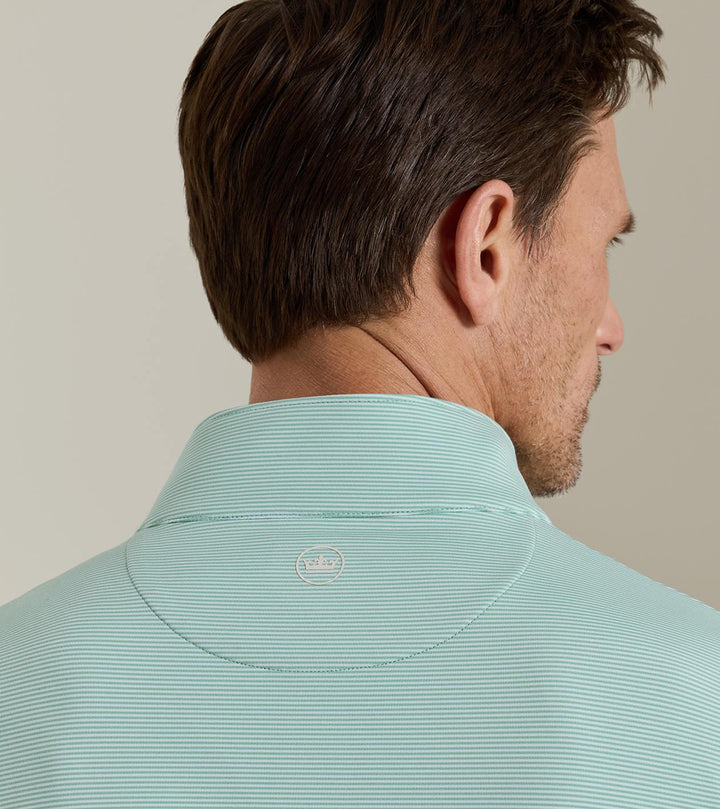 Perth Melange Performance Quarter-Zip (Fresh Mint)