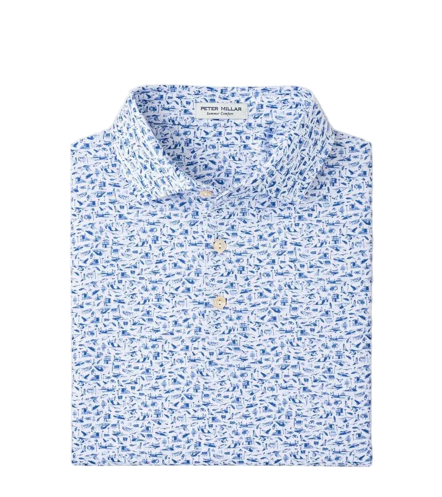 Coastline Performance Jersey Polo (White)
