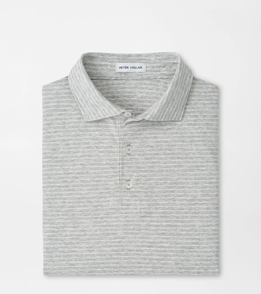 Gilman Crown Flex Cotton Polo (Grey Heather)