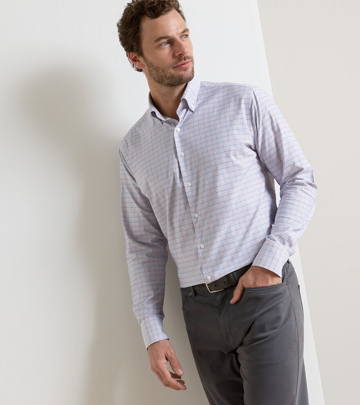 Casey Performance Twill Sport Shirt (Navy)