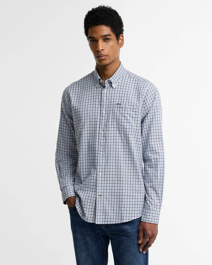 Padshaw Tailored Gingham Shirt (Blue)