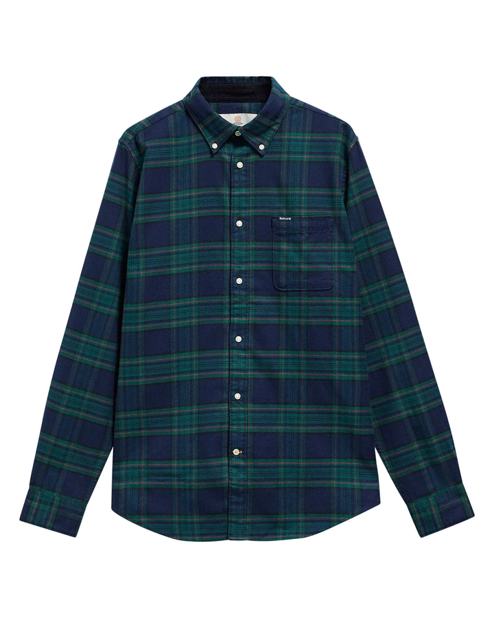 PortdownTailored Checked Shirt (Dark Navy)