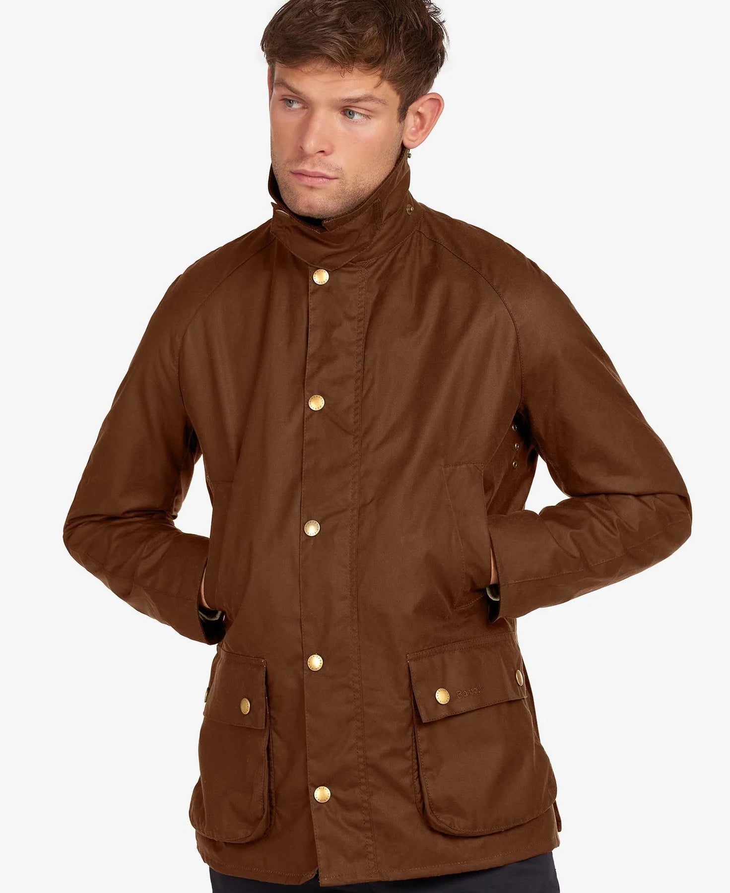 Mens barbour wax jacket with deals hood