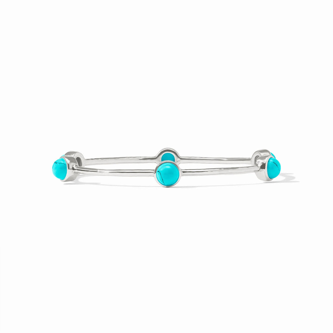 Milano Luxe Bangle Medium (Silver/Turquoise)