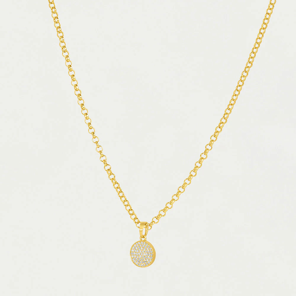 Petit Pave Knockout Pendant (White CZ)