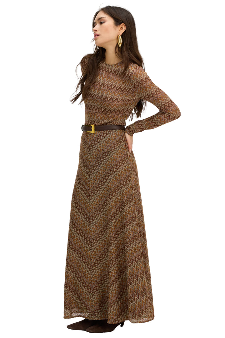 Noelle Top + Olive Skirt Set (Chestnut Multi)
