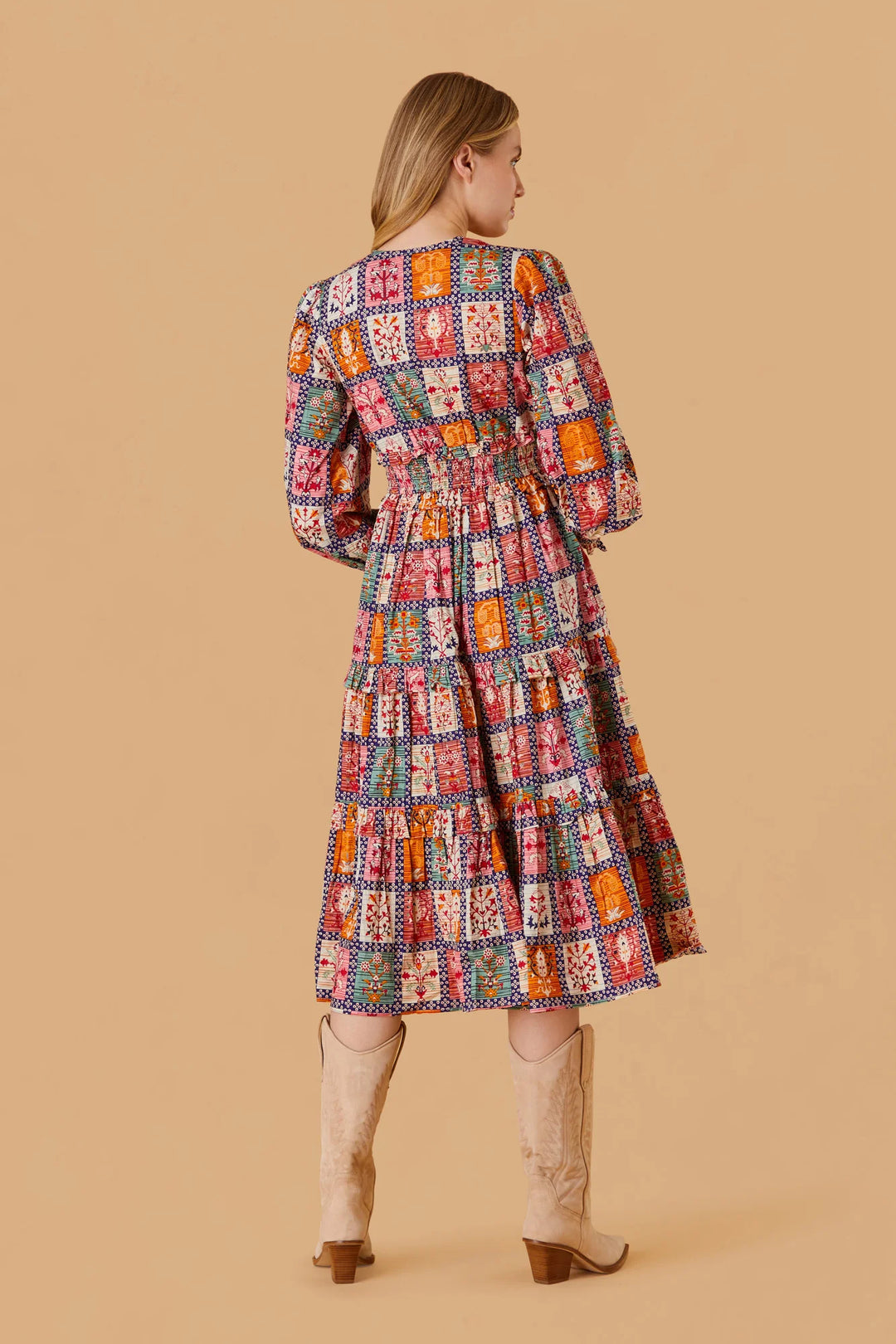 Sloan Dress (Garvest Grid)