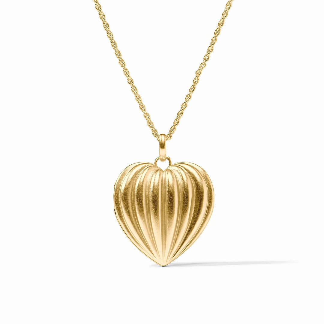 Puffy Heart Locket (Gold)