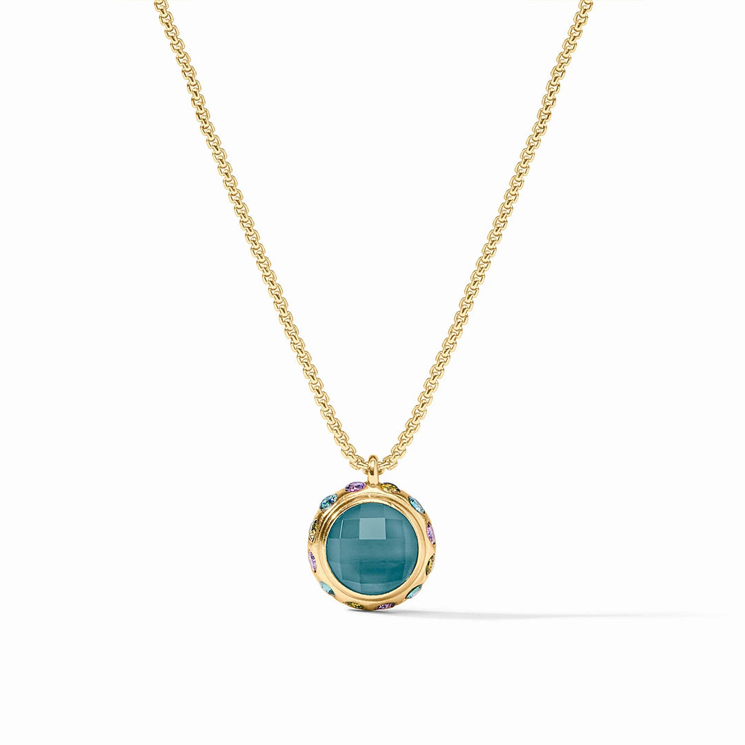 Rainbow Delicate Necklace (Iridescent Montana Blue)