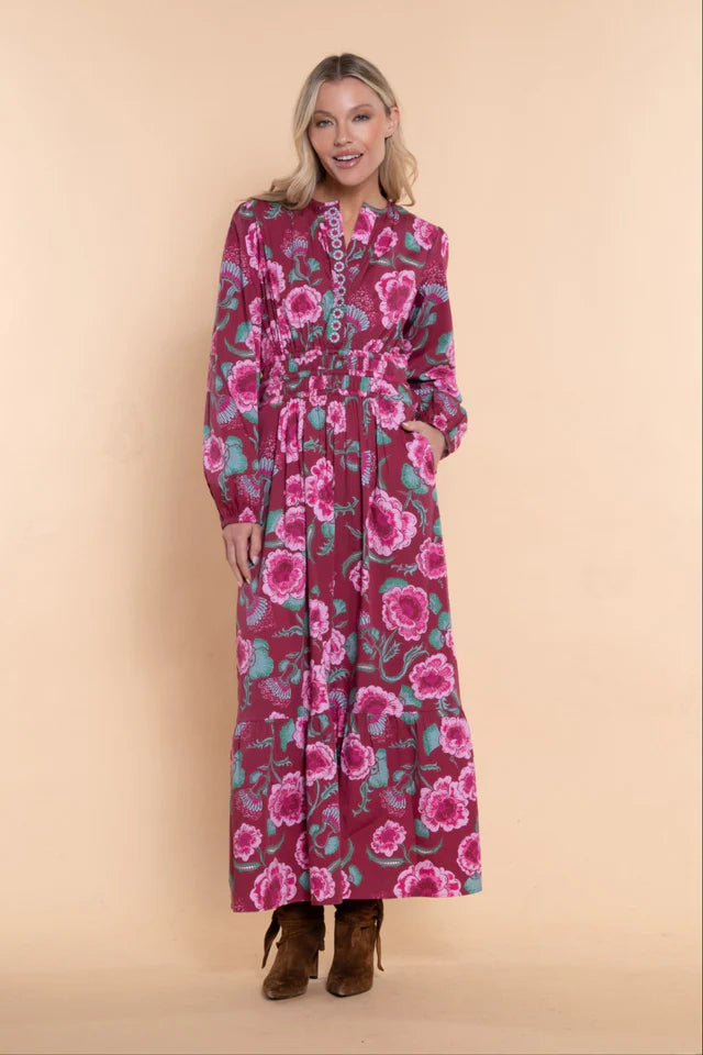Eloise Dress Long Sleeve (Mulberry Flora)