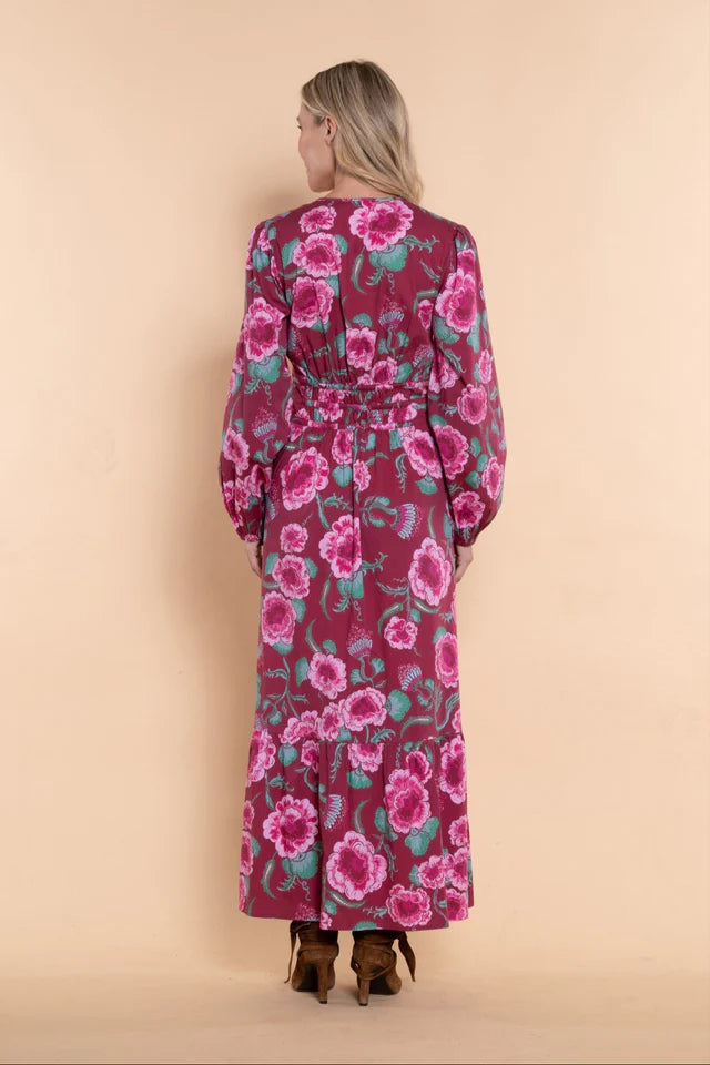 Eloise Dress Long Sleeve (Mulberry Flora)
