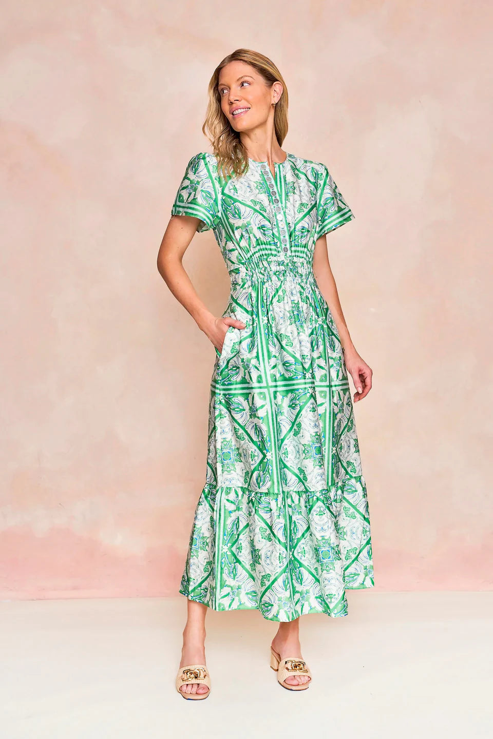 Eloise Dress (Meadow Zellige Tile)