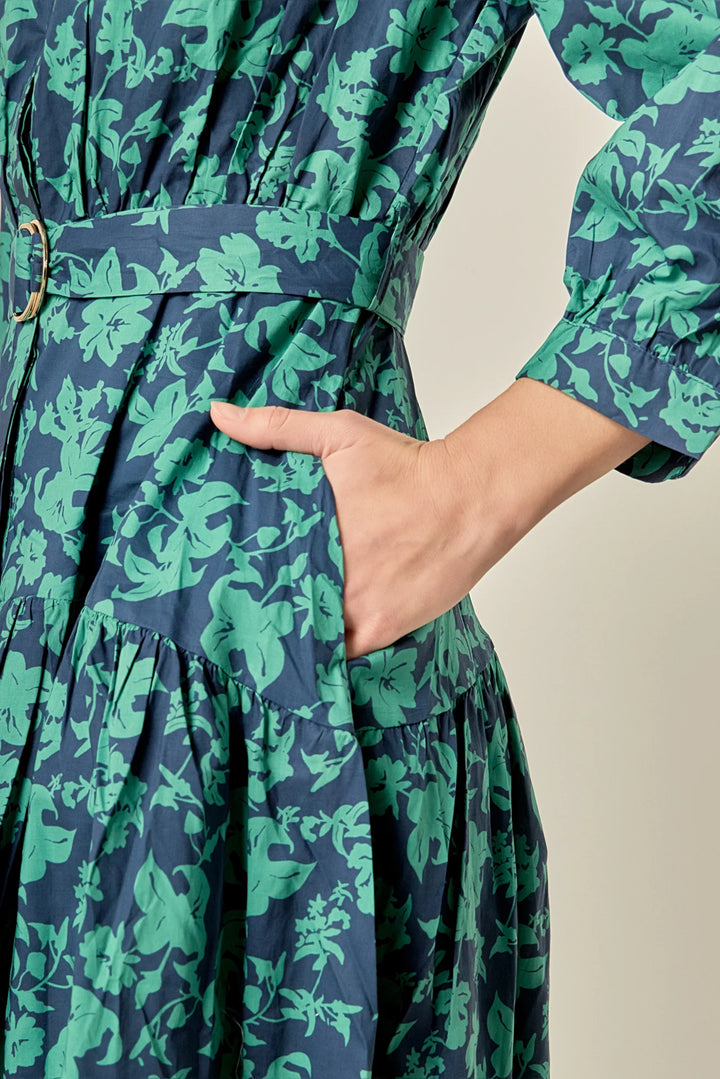 Dress (Navy/Green)