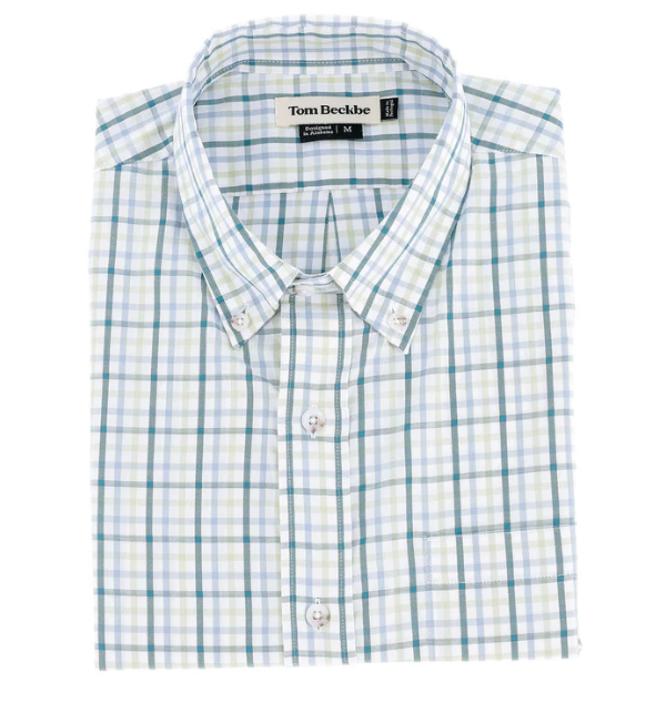 Ensley Pinpoint Oxford Shirt (Lime Blue)