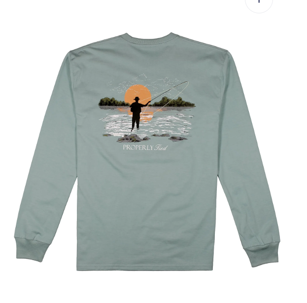 Fly Fishing LS T-Shirt  (Marine Mist)
