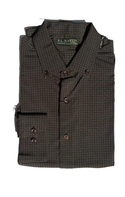 Button Down  (Hunter Green/Navy)