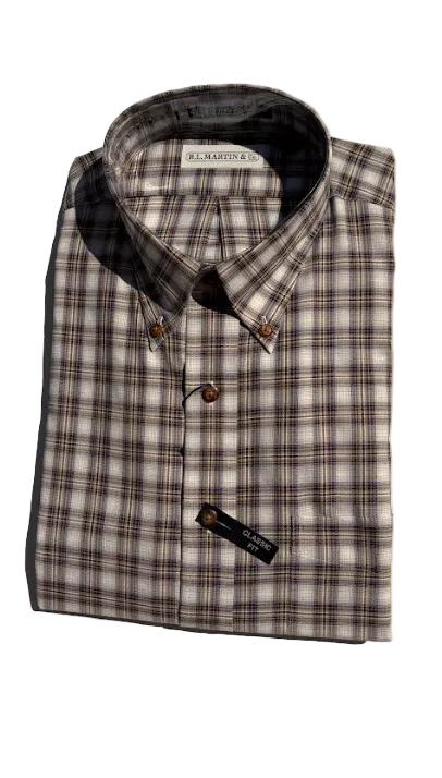 Decker  (Gold/Navy Plaid)