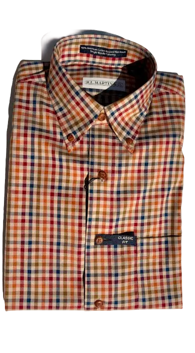 Monkes  (Orange/Red/Navy/Olive Check)