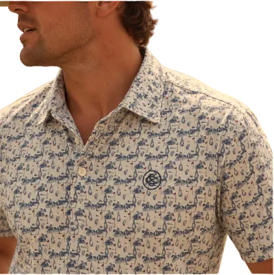 Cowboy Golf Polo (Blue)