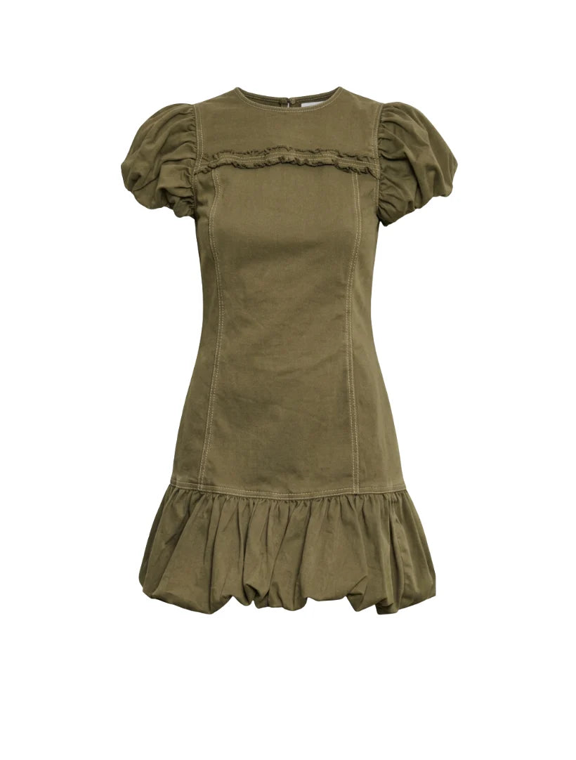 Adele Mini Dress (Ivy Green Denim)
